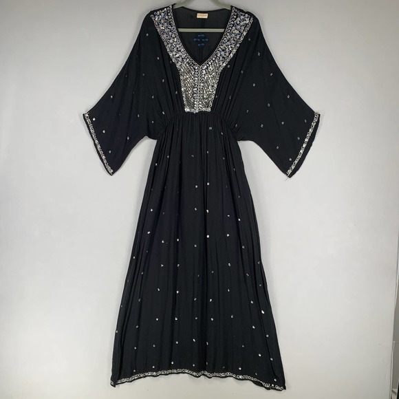 Lula Soul Dresses & Skirts - Lula Soul Sequin Boho Dress M Black Hippie Festival